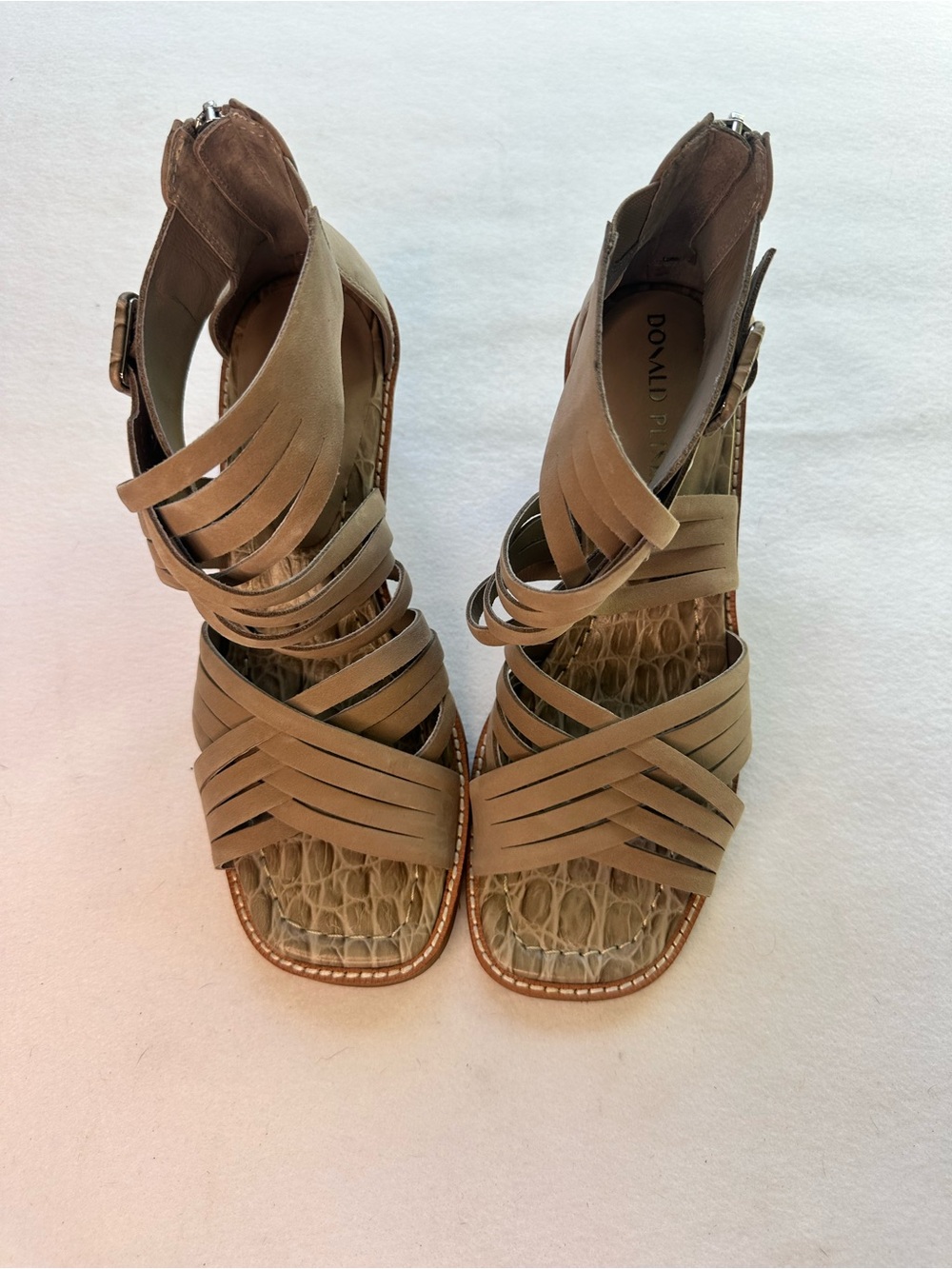 Donald Pliner Strappy Ankle Strap Block Heel Sandal Booties